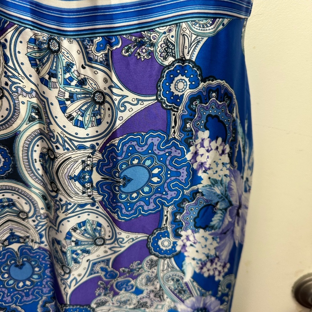 Lulu's Blue Paisley Floral Halter Maxi Dress - Picture 10 of 14